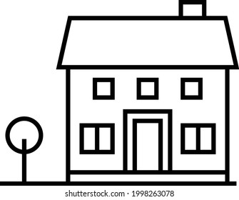 an unique house icon, suitable for your website, applications  print media