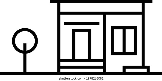 an unique house icon, suitable for your website, applications  print media