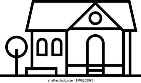 an unique house icon, suitable for your website, applications  print media