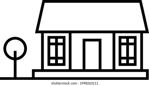un icono de casa único, adecuado para su sitio web, aplicaciones imprimir medios
