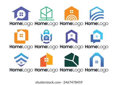 Unique house logo design collection