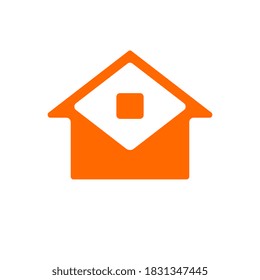 Unique house logo icon design template element, real estate building, construction building architecture symbol