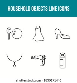Unique Household Objects Vector Icon Set