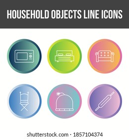 Unique Household Objects Vector Icon Set