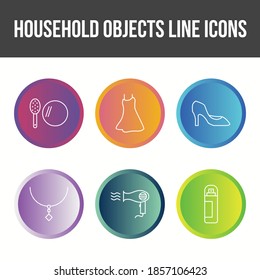Unique Household Objects Vector Icon Set