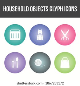 Unique Household Objects Vector Icon Set