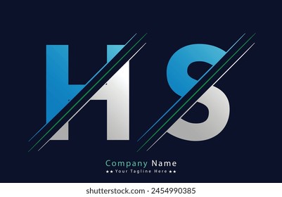 Unique HS letter logo Icon vector template.