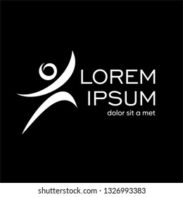 a unique human concept logo for company