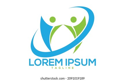 Unique human leaf logo Modern and minimalist vector and abstract logo
