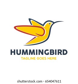 Unique Humming Bird Logo Template