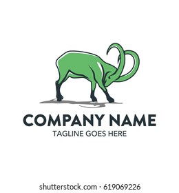 Unique Ibex Logo Template Vector