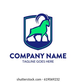 Unique Ibex Logo Template Vector