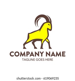 Unique Ibex Logo Template Vector