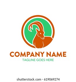 Unique Ibex Logo Template Vector