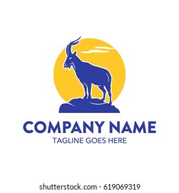 Unique Ibex Logo Template Vector