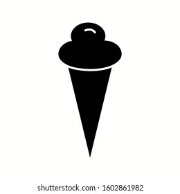 Unique Icecream Cone Vector Glyph Icon