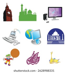 Icono único y arquitectura Vector e ilustración 