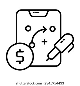 Unique icon of business strategic planning, editable vector of tactical planning