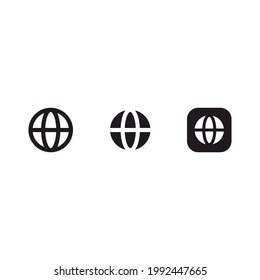 a unique icon with the concept of depicting a globe that can be used for the needs of a website or company