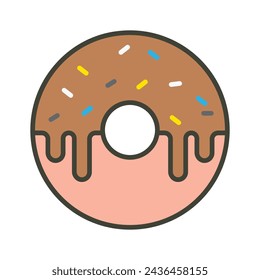 Unique icon of donut in modern style, vector of confectionery item