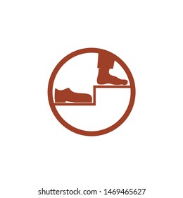 
Unique icon of footwear usage regulations