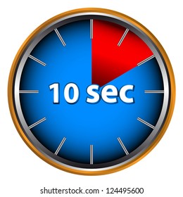 Unique icon of hours with ten seconds