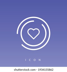 Es un icono único con un tipo de línea en un fondo de color degradado.