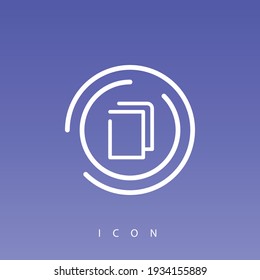 It is a unique icon with a line type on a gradient color background.