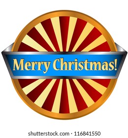 Unique icon of Merry Christmas on a white background