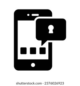 Unique icon of mobile app security, editable vector of mobile app protection, app security