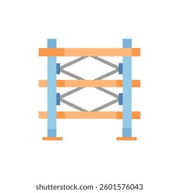 A unique icon of scaffolding designed for construction themes.