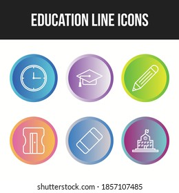 Unique icon set of eduation line icons