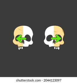 unique icon shaped skull documents, import and export button very suitable for Halloween web design theme or who like skull theme
