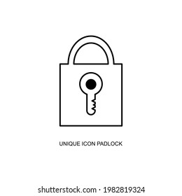 a unique icon that depicts a padlock and is suitable for the needs of a website or business field