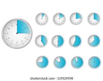 Unique icons of hours