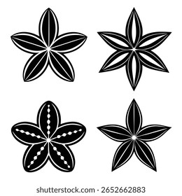 Ilustración de Artes vectoriales de silueta de iconos únicos