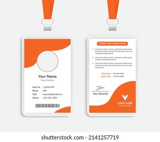 Unique id card template design