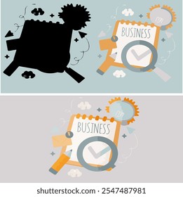 unique illustration design business notes