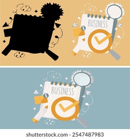 ilustrações exclusivas design business notes