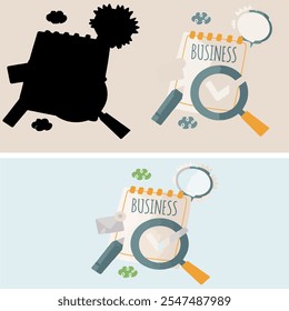 unique illustration design business notes