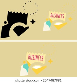 Diseño de ilustración único Notas de negocios