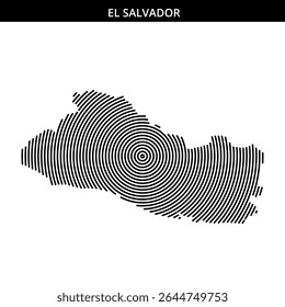Unique illustration emphasizing the shape of El Salvador creatively.