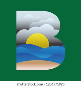 Unique Illustration with frame font outside