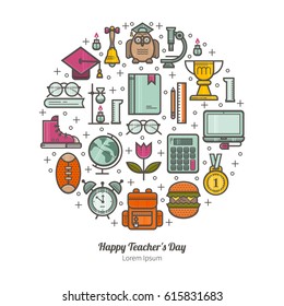 Unique illustration of a Happy Teacher's day