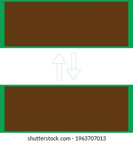diseño de imagen único con dos rutas de acceso inferior superior. Adecuado para papel de pared, pegatinas, elementos adicionales
