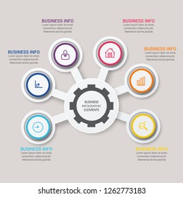 Unique Infographic Design Template Circular Diagram Stock Vector ...