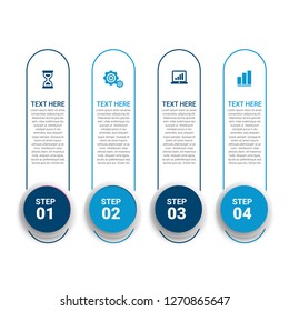 Unique infographics Template with 4 options. Vector infographic element. - Vector
