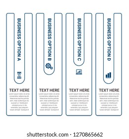 Unique infographics Template with 4 options. Vector infographic element. - Vector
