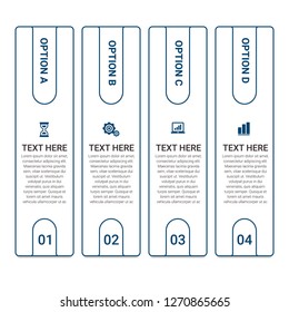 Unique infographics Template with 4 options. Vector infographic element. - Vector
