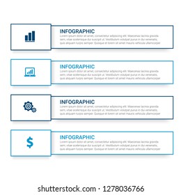 Unique infographics Template with 4 options. Vector infographic element. - Vector
